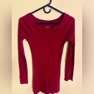 Long Sleeve Red Dress